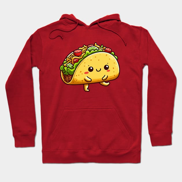 cute taco friendly food cartoon Hoodie by fikriamrullah